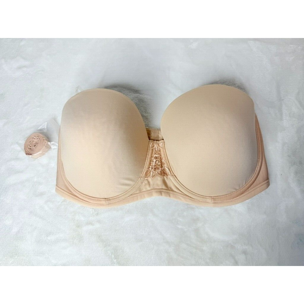 Vanity Fair Full Figure Wired 34D Beige Cups Brand New Spandex 74380 Women Strap